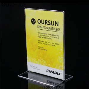 عمودی شفاف Acrylic سائن ان کریں حاملین سائن فریم پلاسٹک پوسٹ حاملین اسٹینڈ