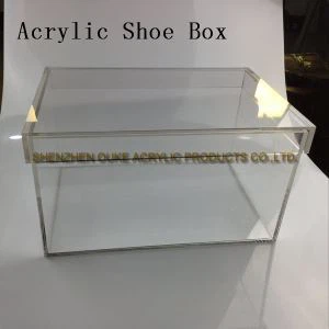 Acrylic ڈویلپر باکس کو صاف Acrylic ڈسپلے کیس جوتا خانہ پلیگلاسس ڈسپلے کے لئے